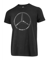 CZARNY T-SHIRT MĘSKI Z GWIAZDĄ S