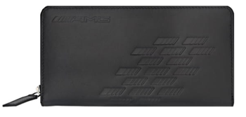 PORTFEL DAMSKI AMG CZERŃ, SKÓRA BYDLĘCA / POLIESTE