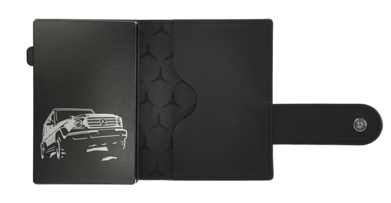 CZARNY SKÓRZANY PORTFEL G CLASS