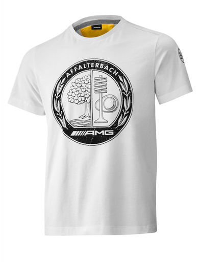 BIAŁY T-SHIRT Z NADRUKIEM AMG